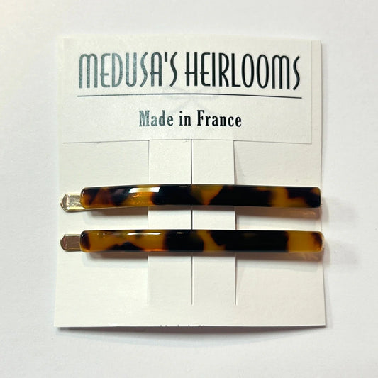 French Tortoise Bobby Pins