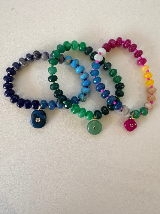 Multi Beaded Stone Bracelet
