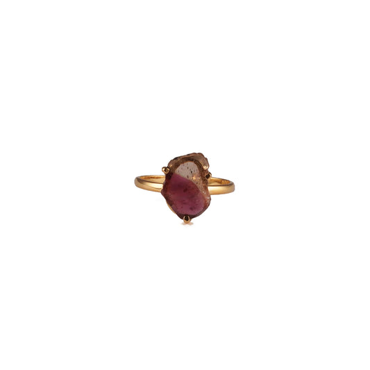 Sugarboo - Round Prong Watermelon Tourmaline Ring