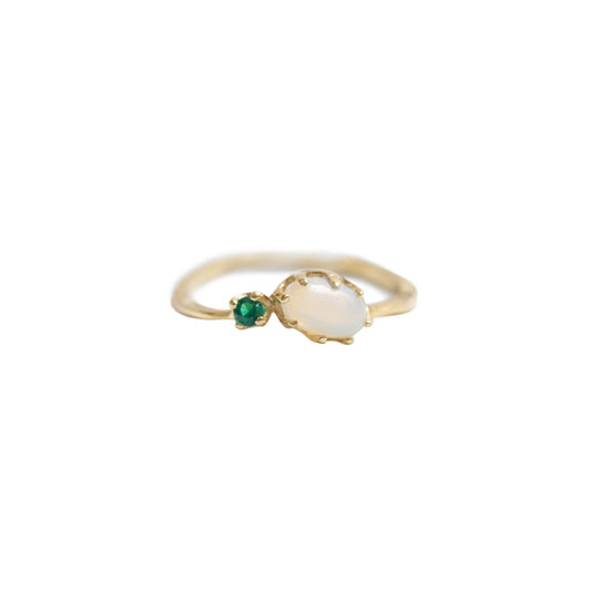 Sugarboo - Emerald CZ Opal Ring