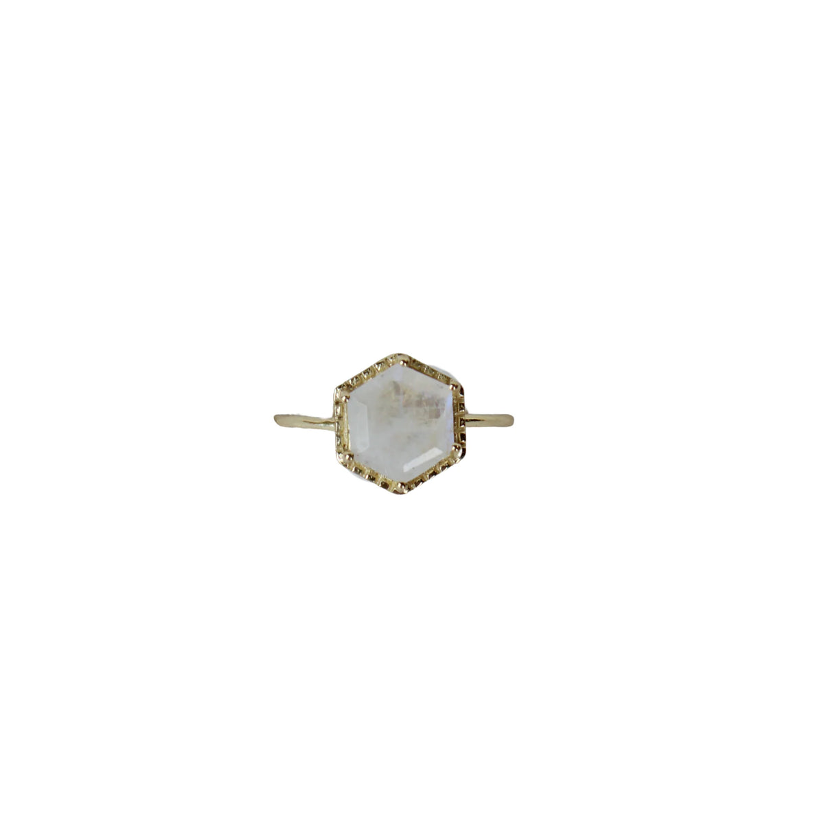 Sugarboo - Rainbow Moonstone Hexagon Ring