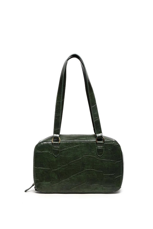 Jackie Faux Croc Bag