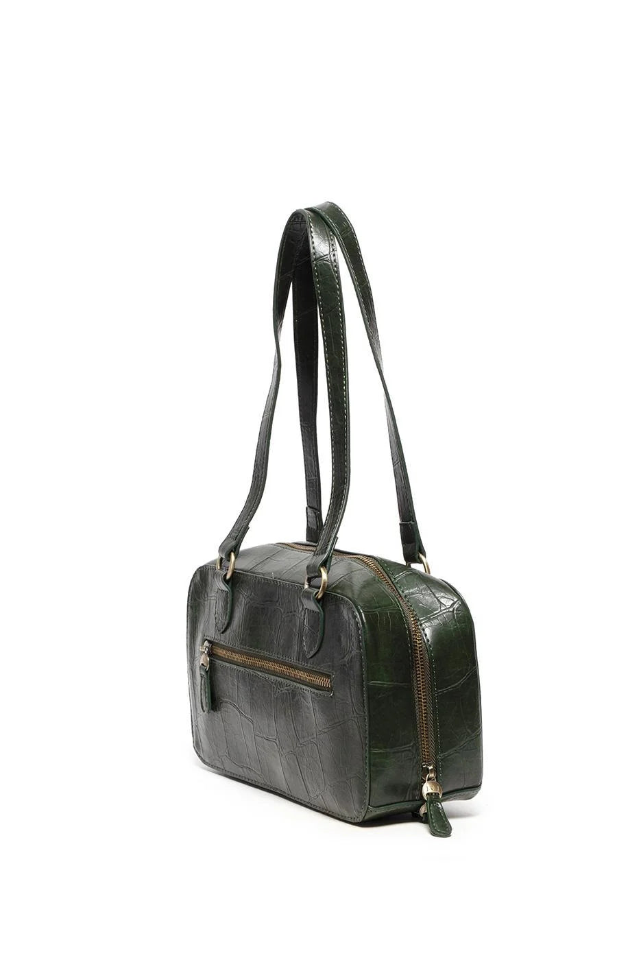 Jackie Faux Croc Bag