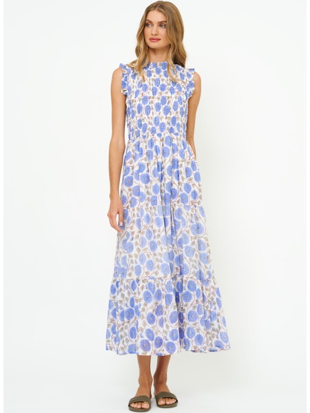 Oliphant - Sleeveless Smocked Maxi