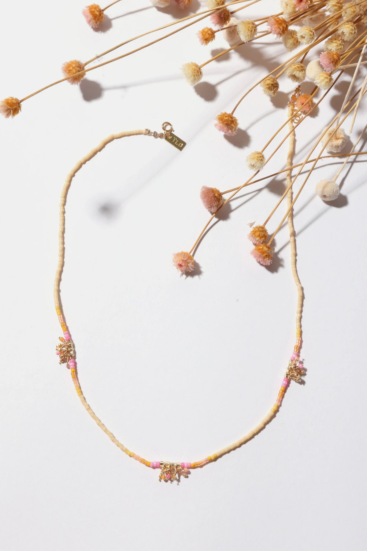 Iwona Ludyga - Palms Bead Three Cluster Necklace