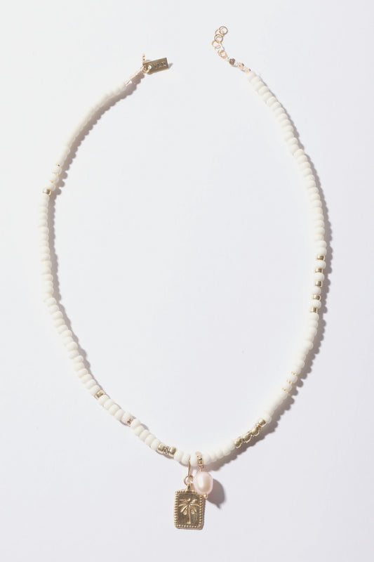 Iwona Ludyga - Palms Necklace Short White