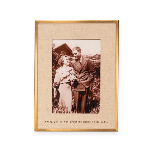 Brass Linen Picture Frame