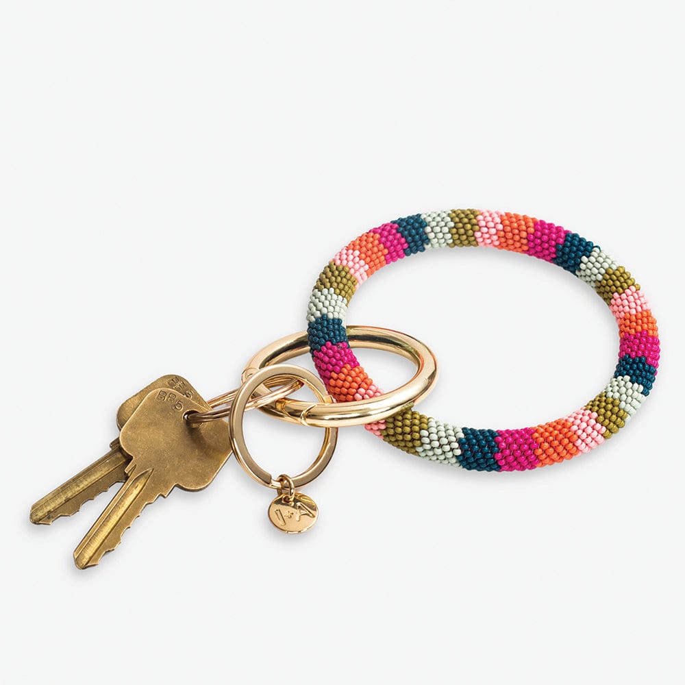 Chloe Striped Key Ring