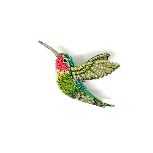 Trovelore Brooch - Ruby Throated Hummingbird