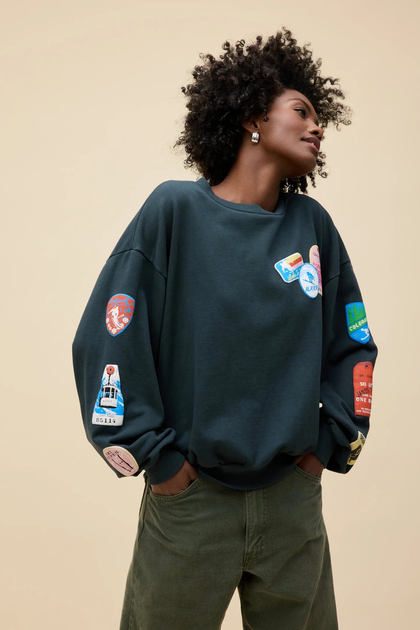 Daydreamer - Ski Patch Oversized Crew