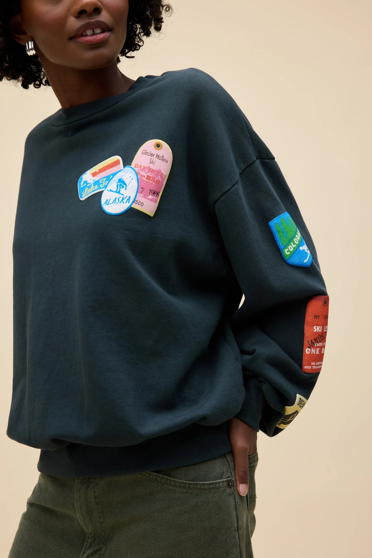 Daydreamer - Ski Patch Oversized Crew