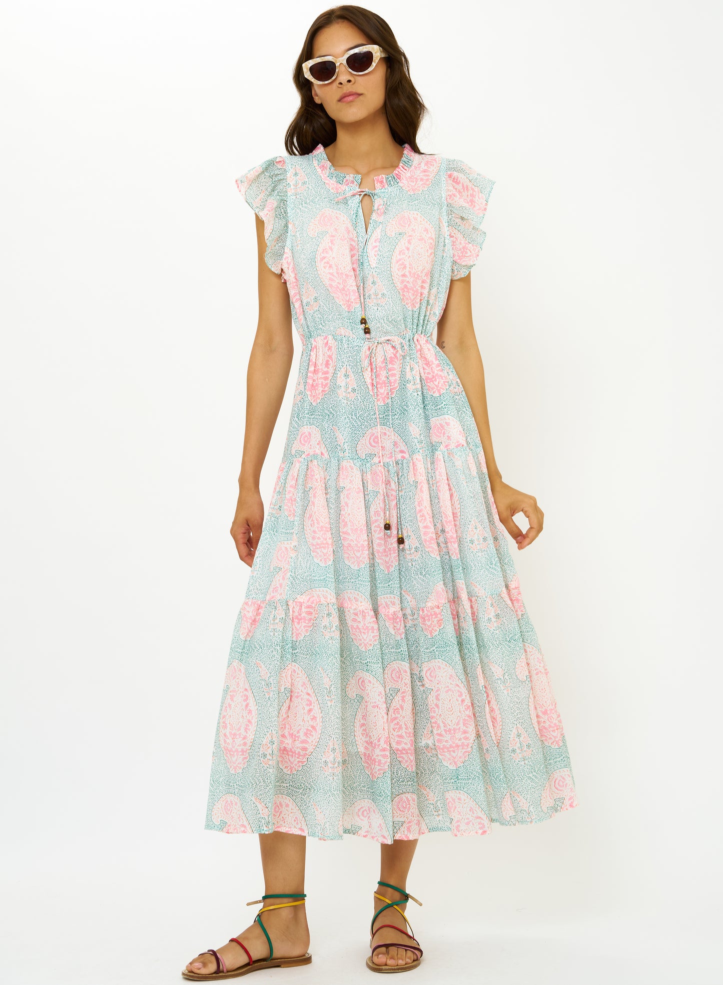 Oliphant Cinched Flirty Midi Dress Cypress Apparel and Home Goods Oliphant Cinched Flirty Midi Dress Cypress Apparel and Home Goods