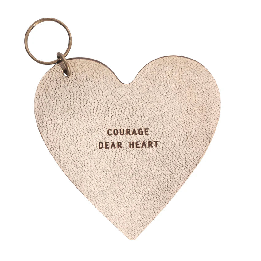 Leather Heart Keychain