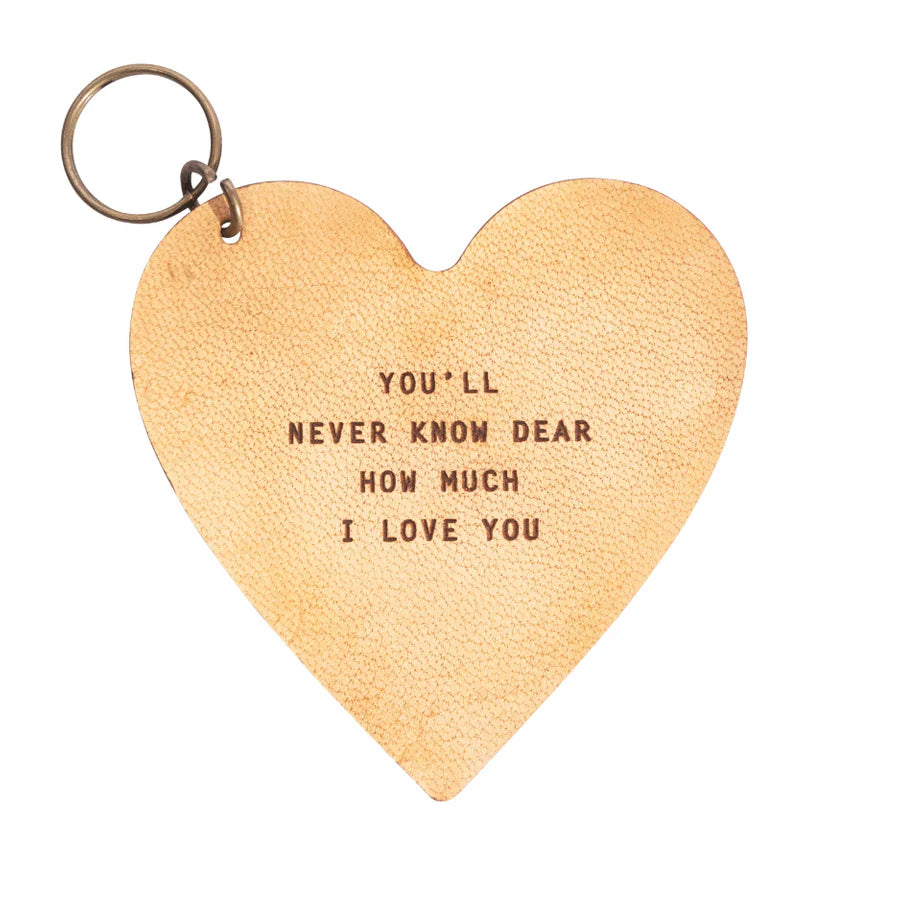 Leather Heart Keychain