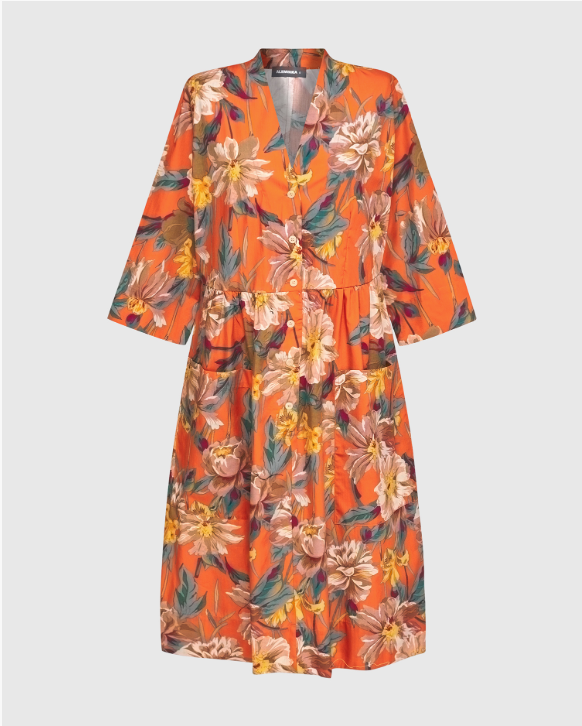 Floral Button-down Dress