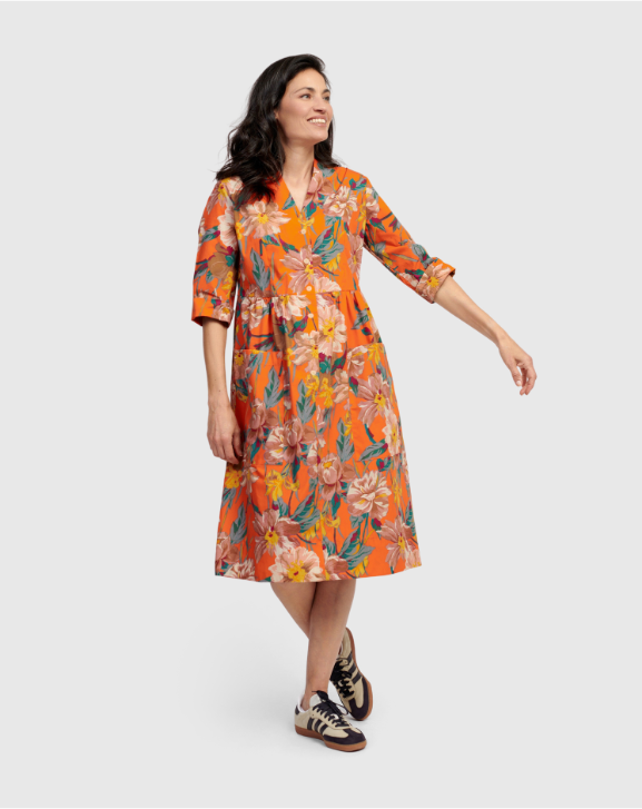 Floral Button-down Dress