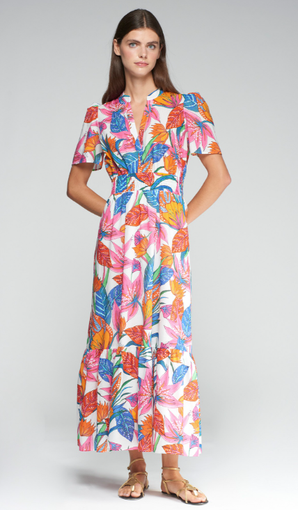 Leila Tropical Floral Dress