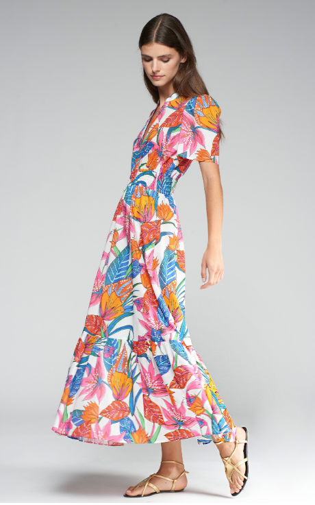 Leila Tropical Floral Dress