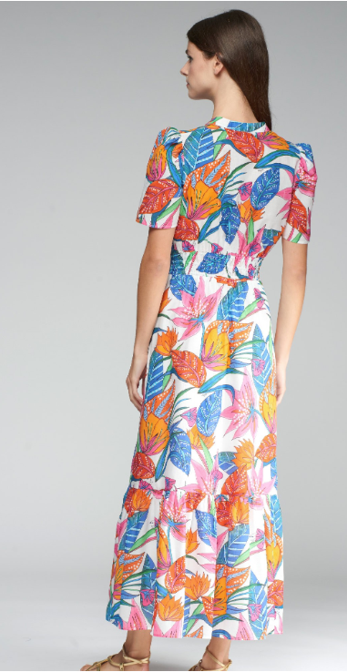 Leila Tropical Floral Dress