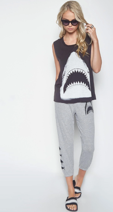 Alana Crop Sweatpant Shark