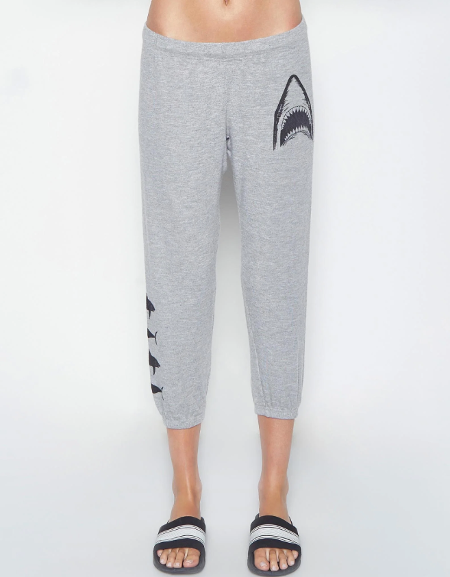 Alana Crop Sweatpant Shark