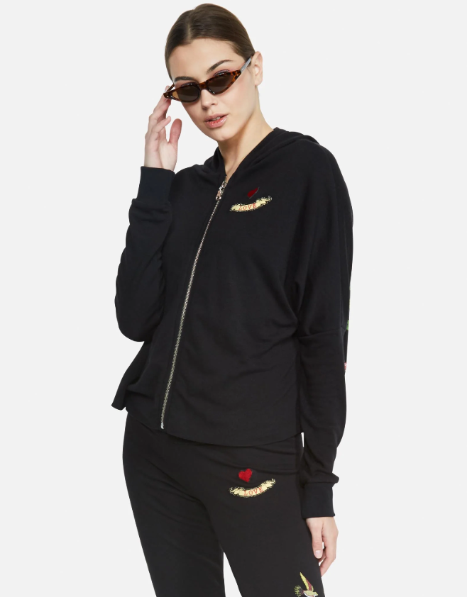 Amina Floral Eye Love Zip Hoodie