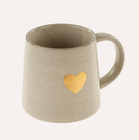 Gold Heart Mug