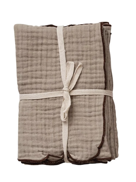Woven Cotton Double Cloth Napkins S/4