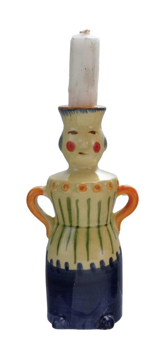 Stoneware Woman Shaped Taper Holder, 2 Styles