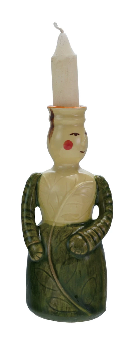 Stoneware Woman Shaped Taper Holder, 2 Styles