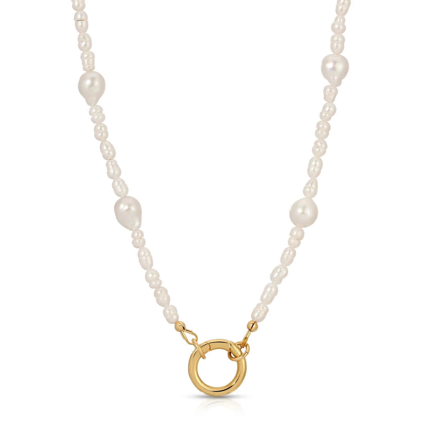 Charmer Keeper Necklace Mixed Pearl