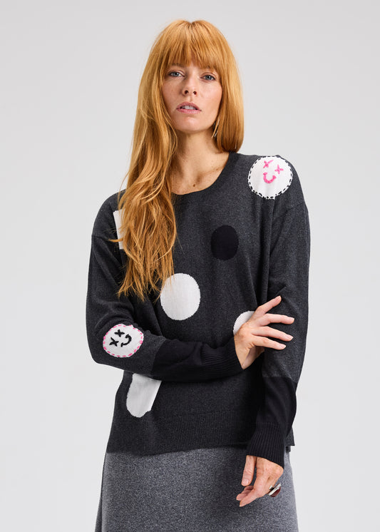 Spots Intarsia Sweater