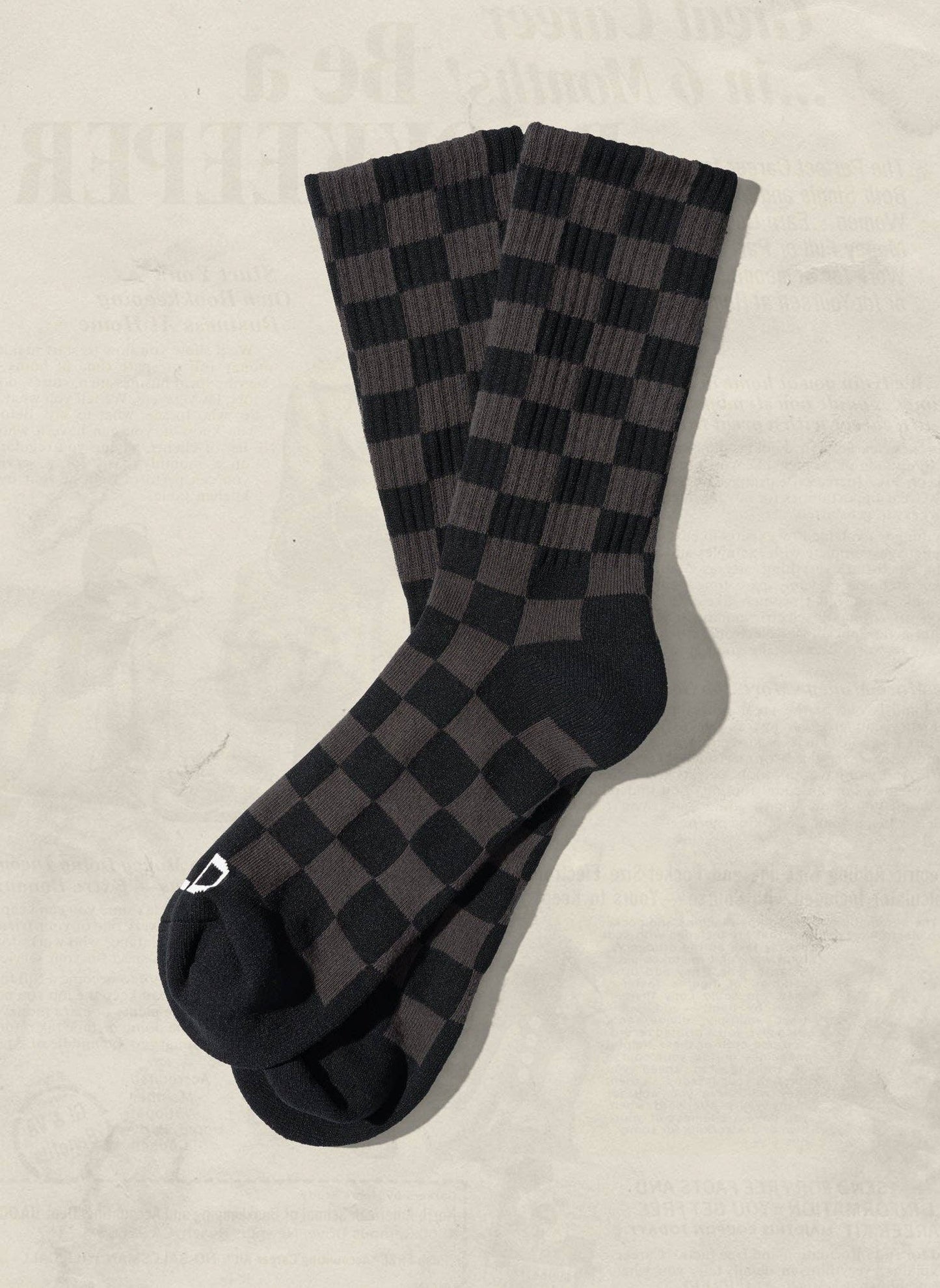 Tonal Checkerboard Crew Socks