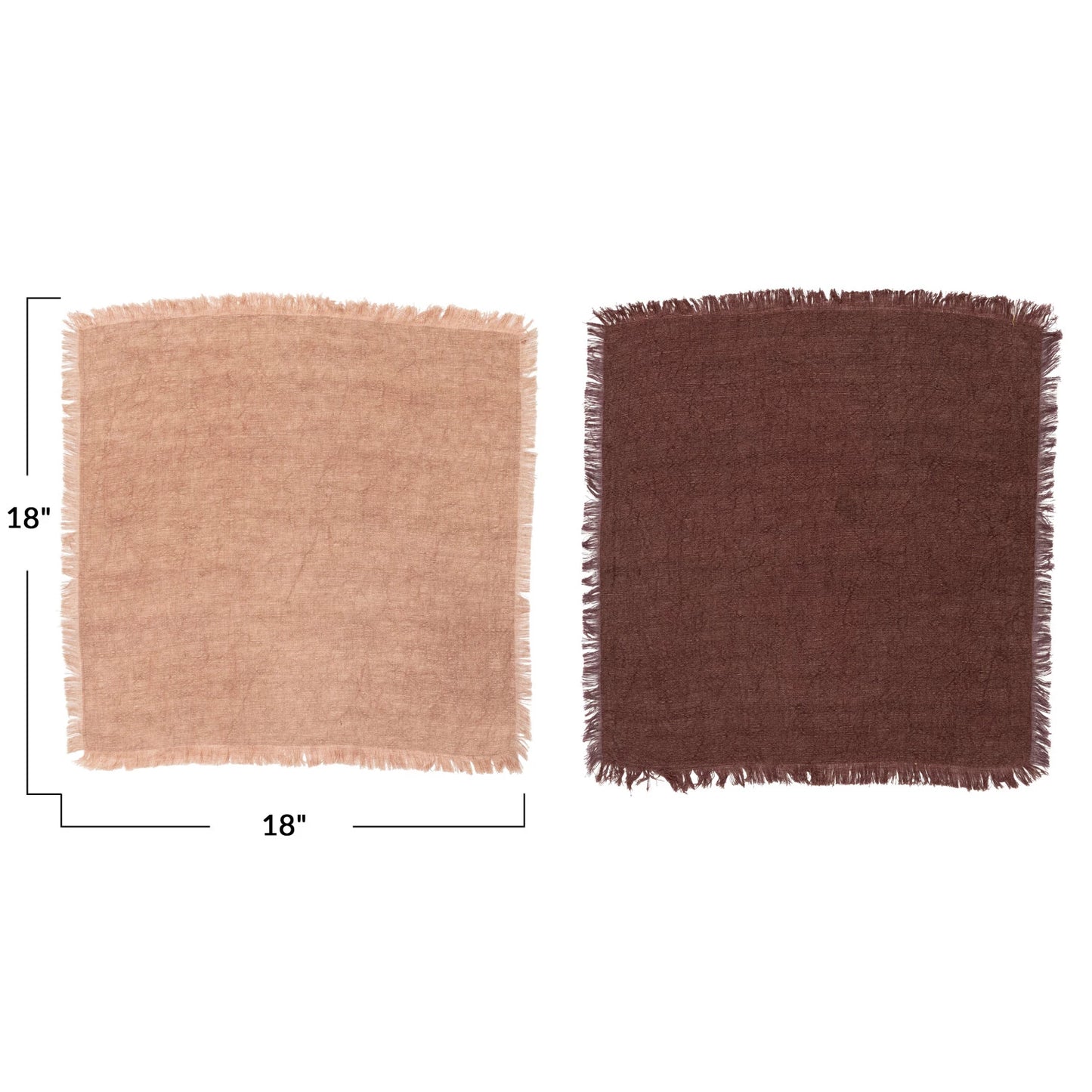 Stonewashed Linen Napkins w/ Fringe, S/4