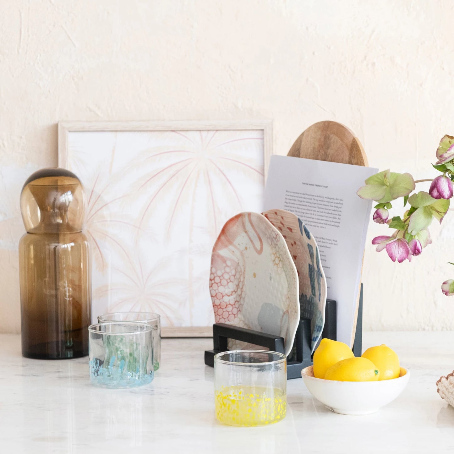 Glass Carafe with Drinking Glass