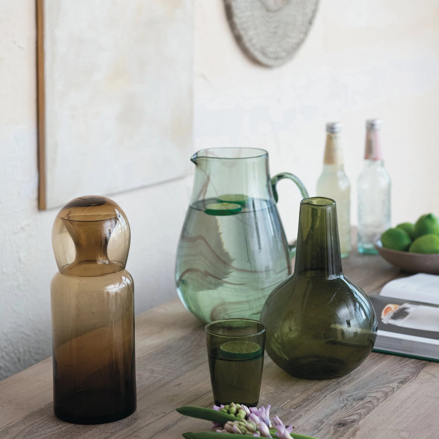 Glass Carafe with Drinking Glass