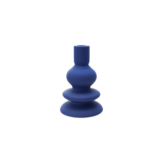 Stoneware Candle Holder Navy