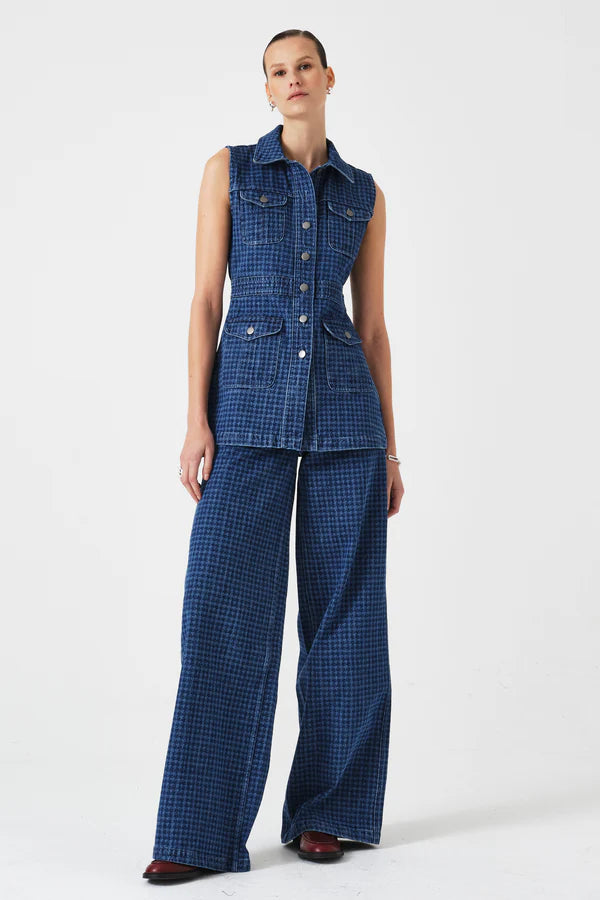 Seventy + Mochi - Ani Vest in Idaho Houndstooth