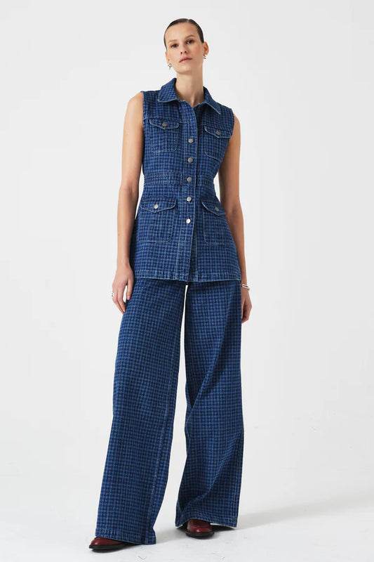 Seventy + Mochi - Ani Vest in Idaho Houndstooth