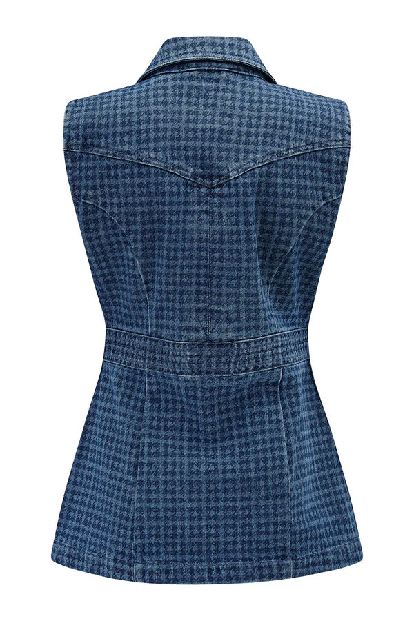 Seventy + Mochi - Ani Vest in Idaho Houndstooth