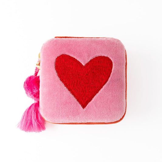 Ariel Heart Velvet Jewelry Box
