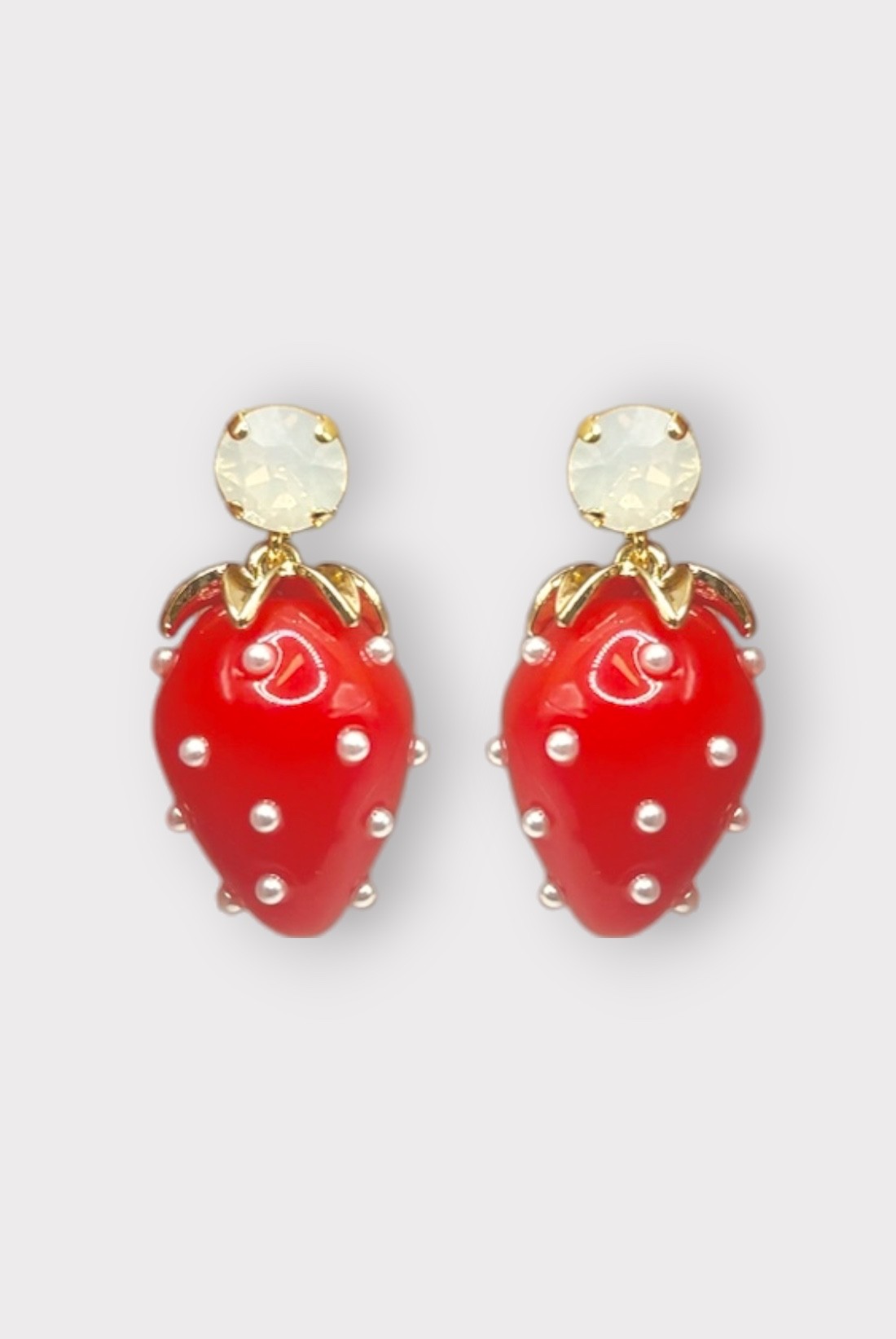 Julie Sion - Fraise Mini (Strawberry) Earrings