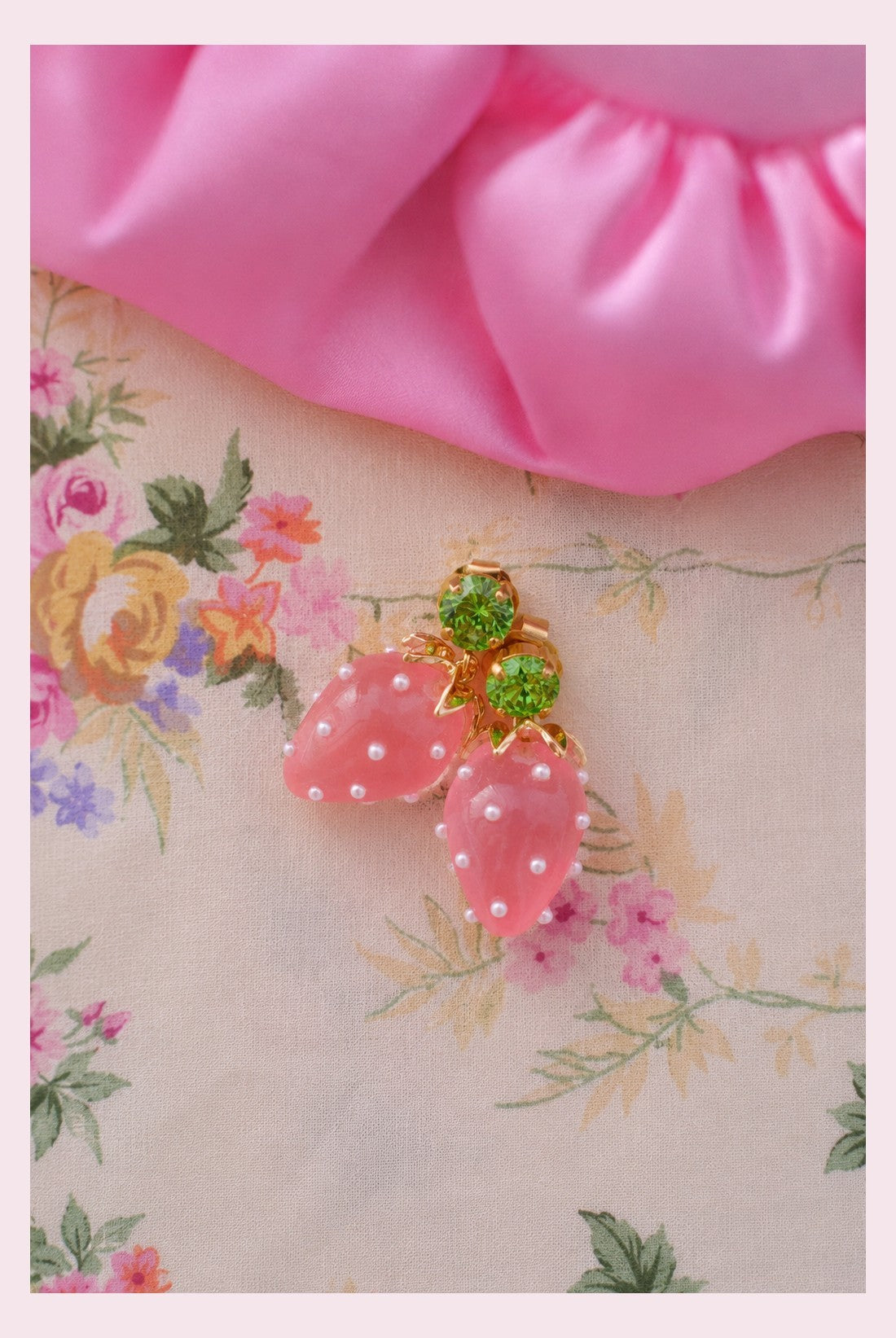 Julie Sion - Fraise Mini (Strawberry) Earrings