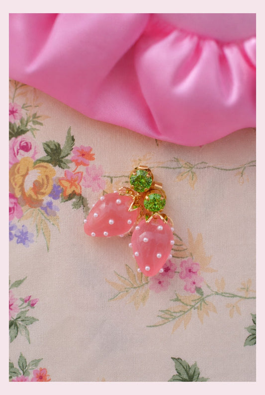 Julie Sion - Fraise Mini (Strawberry) Earrings
