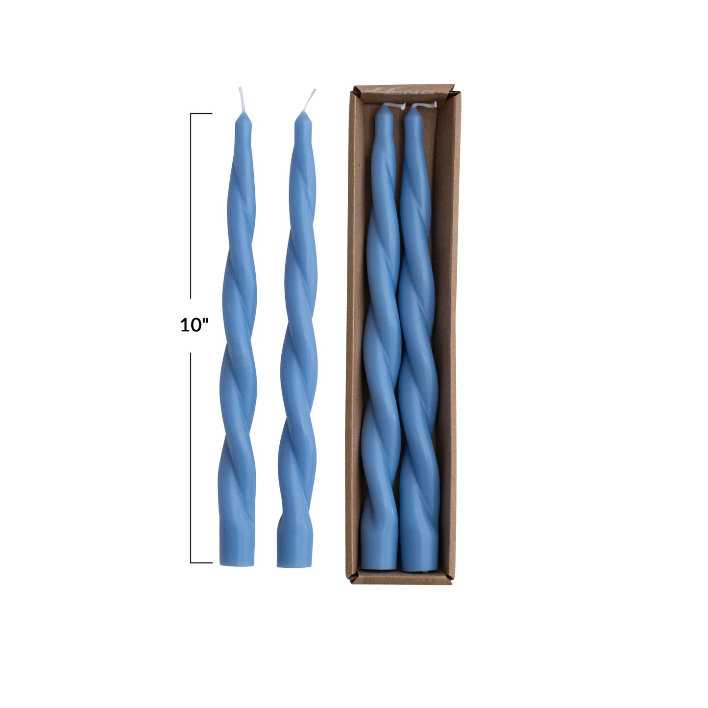 Unscented Twisted Taper Candles S/2