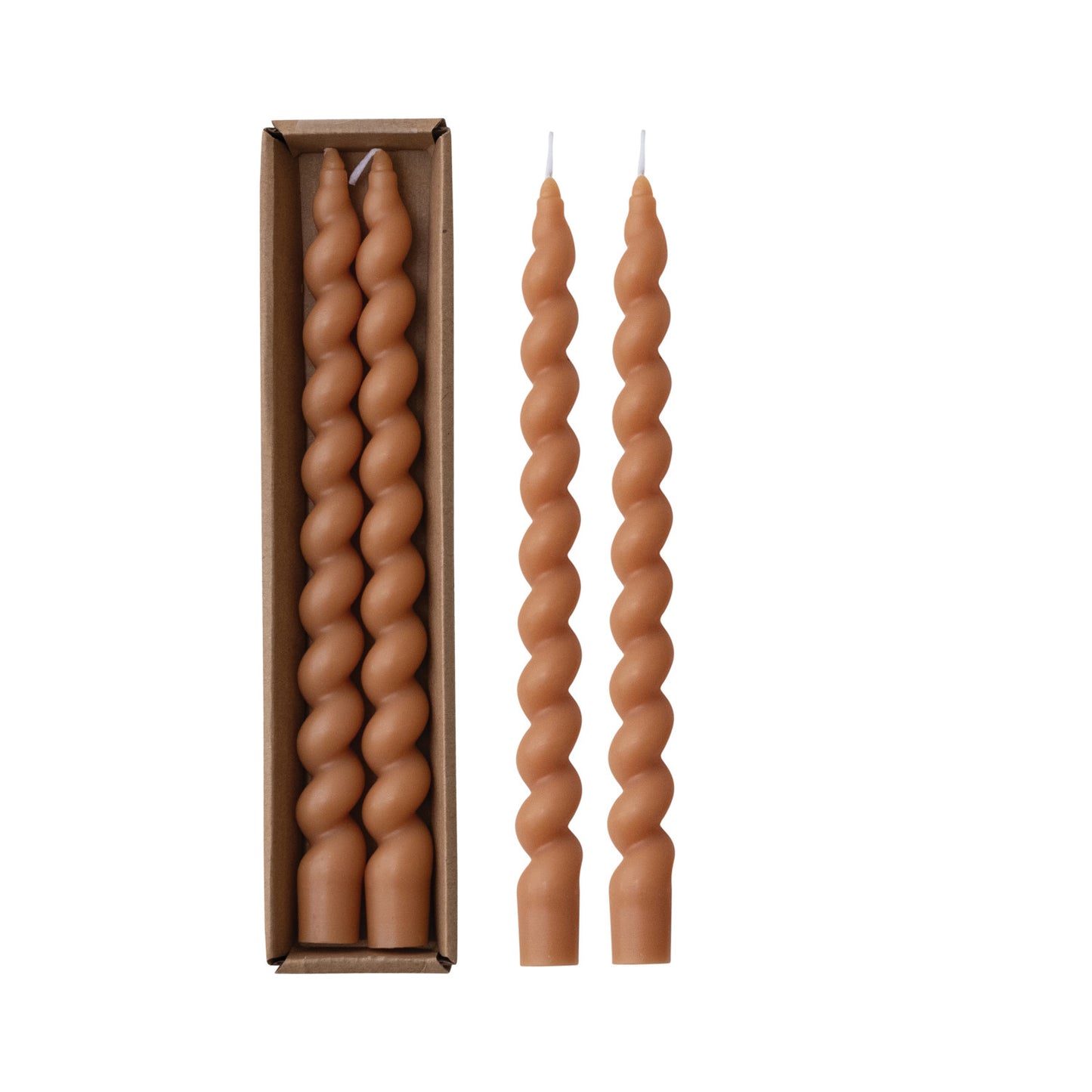 Unscented Twisted Taper Candles S/2