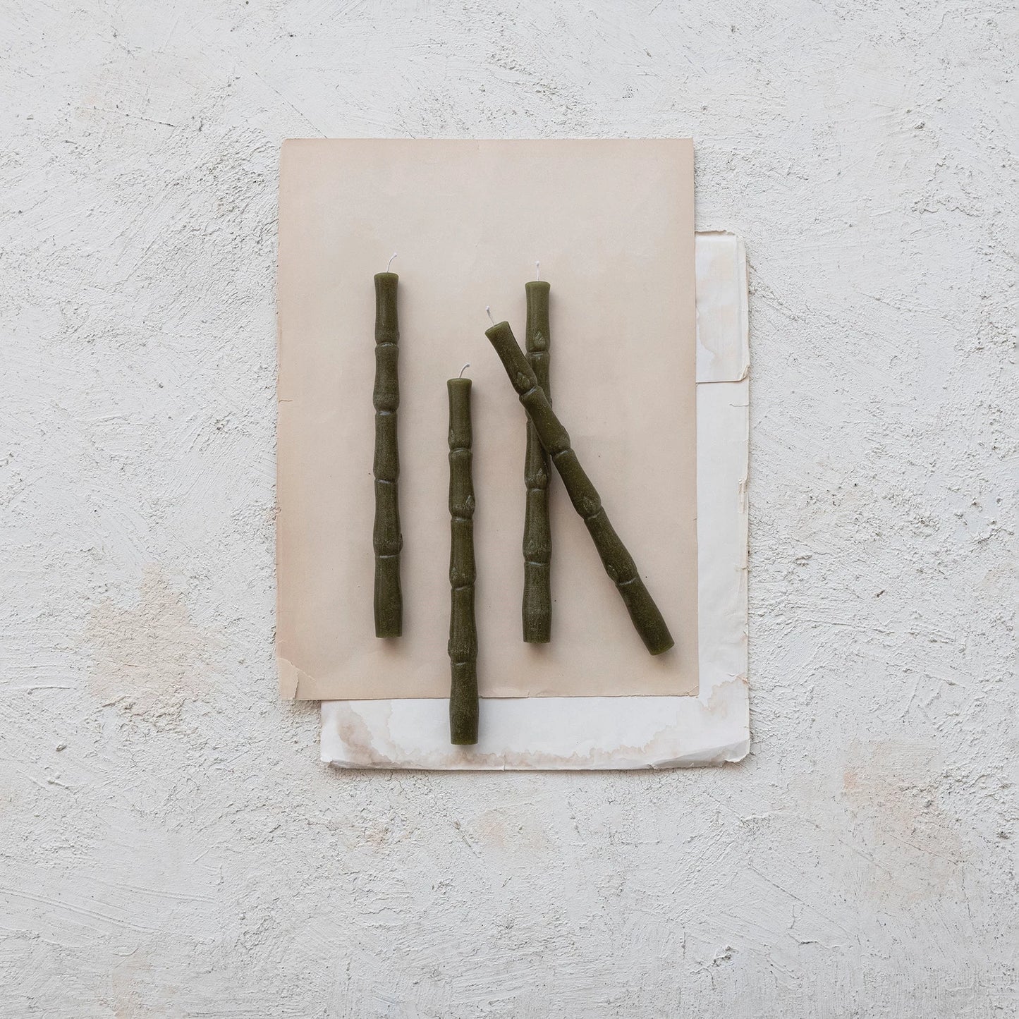 Bamboo Shaped Taper Candles , S/2