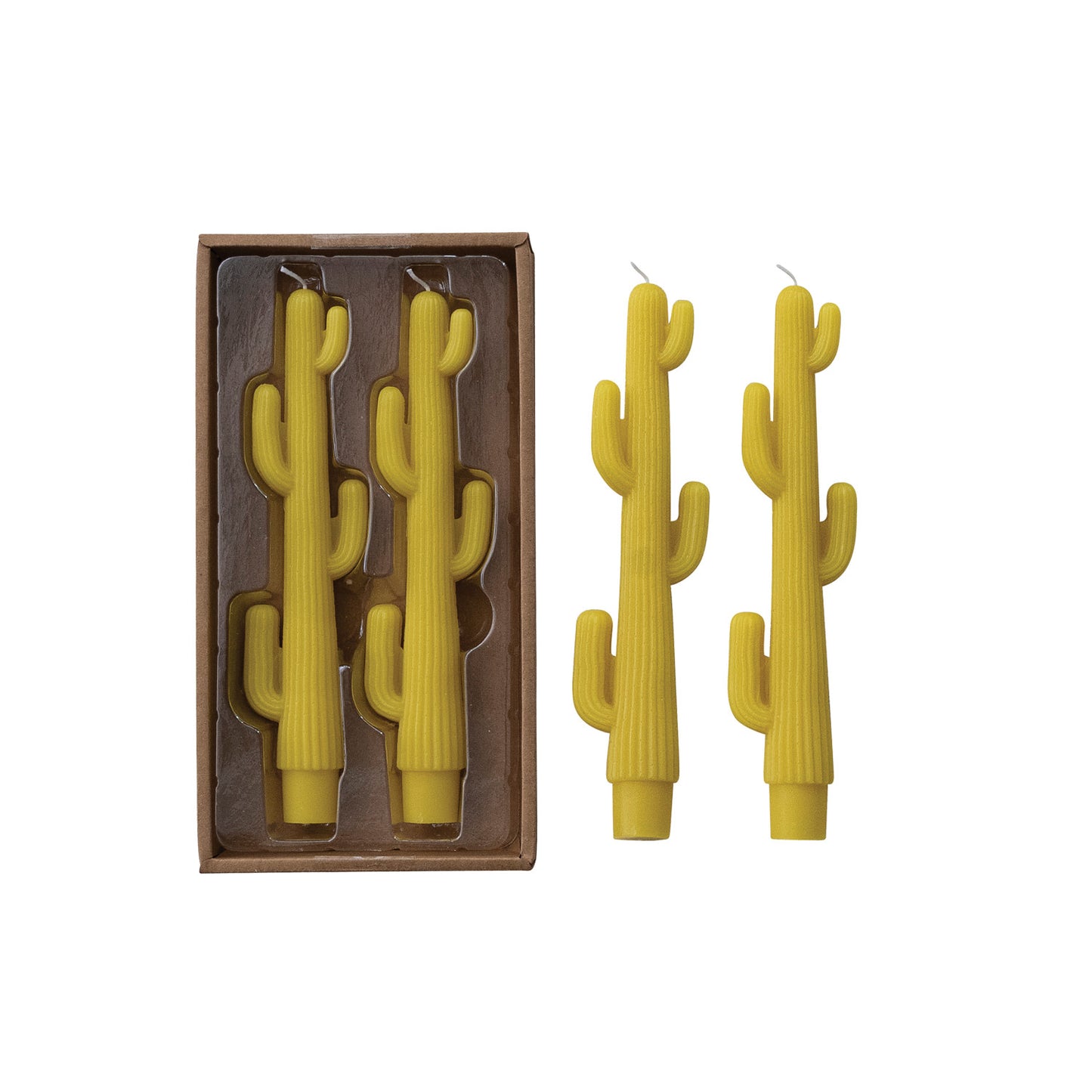 Cactus Taper Candles S/2