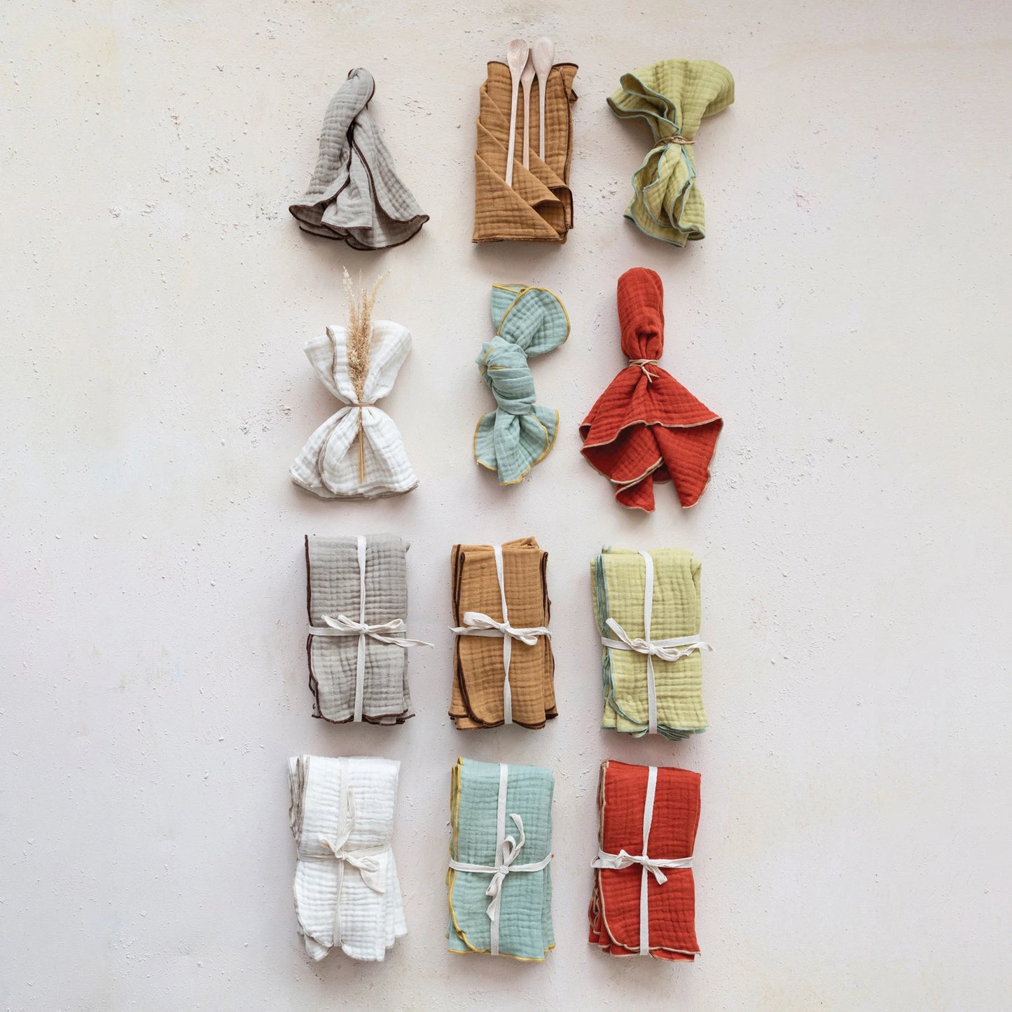 Woven Cotton Double Cloth Napkins S/4