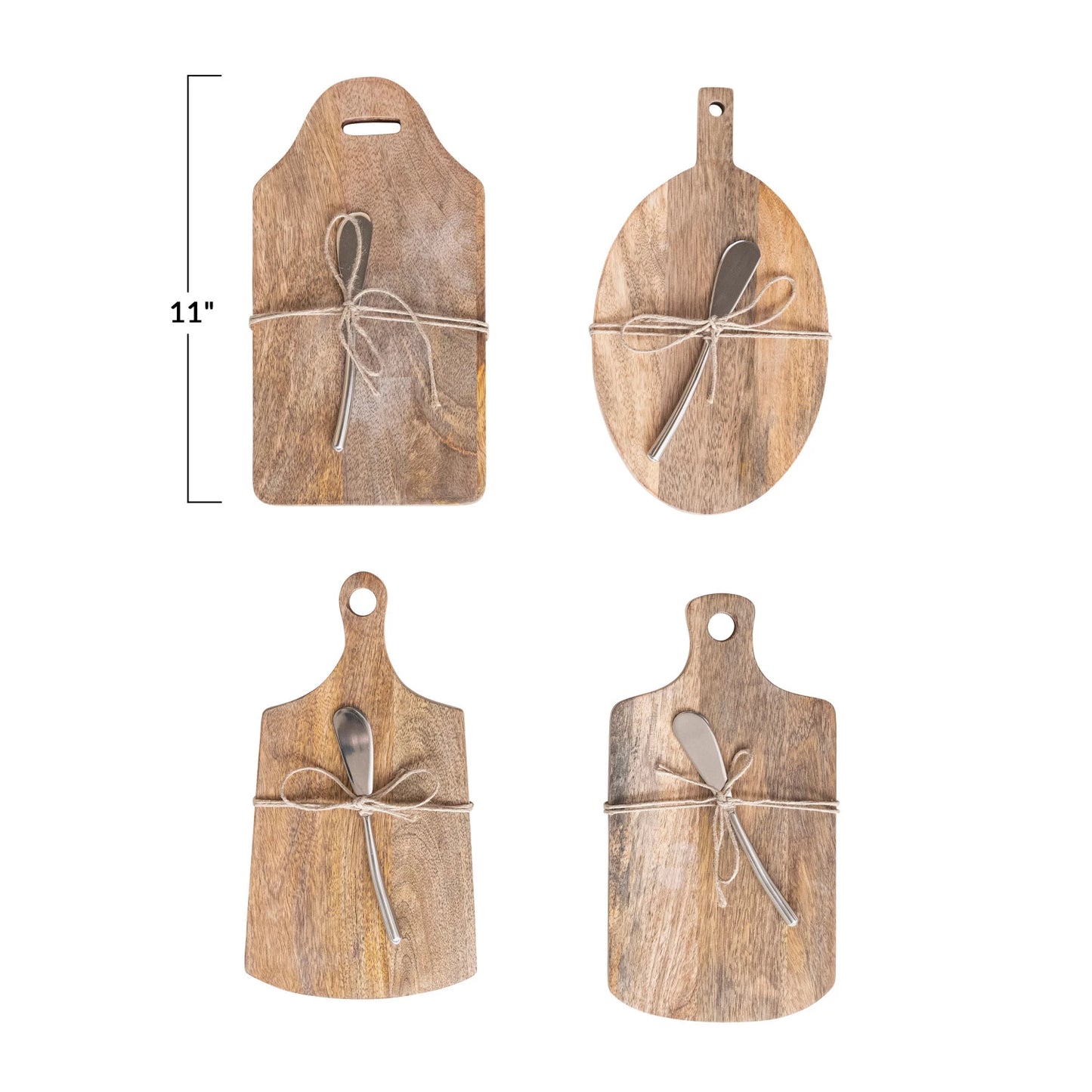 Mango Wood Cheese/Cutting Board & Canape Knife